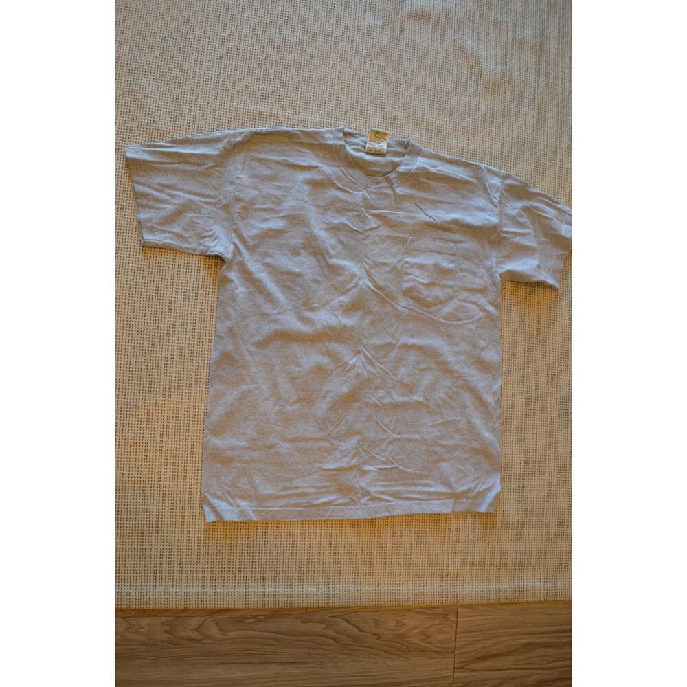 Vintage Union Made Teamsters Pocket T-Shirt XL Gray Made in USA Single Stitch